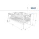 ΚΡΕΒΑΤΙ BIRMA 90X200 ΛΕΥΚΟ DIOMMI BIRMAB