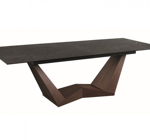 STÓŁ BONUCCI CERAMIC CZARNY NERO GRECO/ORZECH (200-250)X98