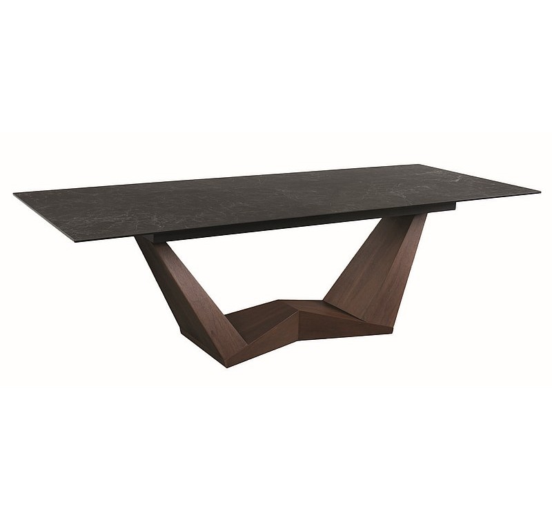 STÓŁ BONUCCI CERAMIC CZARNY NERO GRECO/ORZECH (200-250)X98