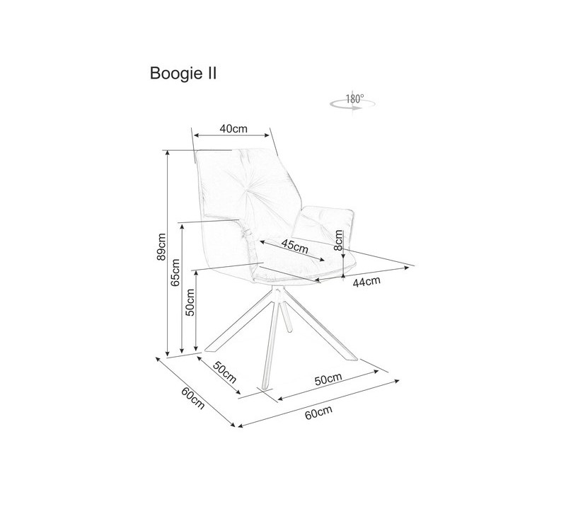 CHAIR BOOGIE II VELVET BLACK FRAME / BLACK BLUVEL 19 DIOMMI BOOGIEIIVCC