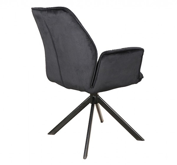 CHAIR BOOGIE II VELVET BLACK FRAME / BLACK BLUVEL 19 DIOMMI BOOGIEIIVCC
