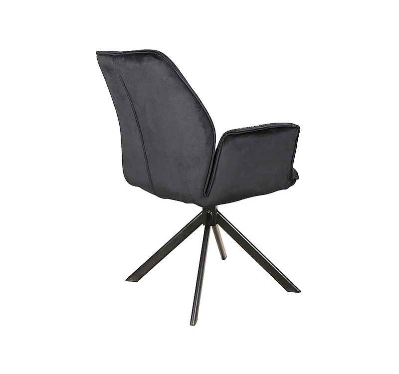CHAIR BOOGIE II VELVET BLACK FRAME / BLACK BLUVEL 19 DIOMMI BOOGIEIIVCC
