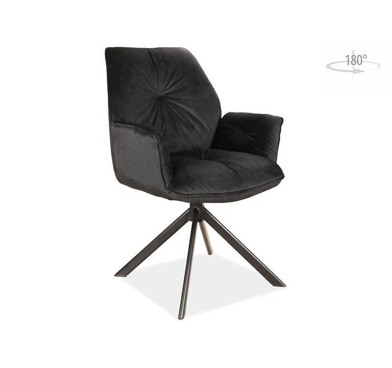 CHAIR BOOGIE II VELVET BLACK FRAME / BLACK BLUVEL 19 DIOMMI BOOGIEIIVCC