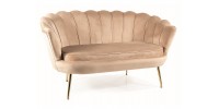 SOFA CAMELLIA 2 VELVET BEŻOWY BLUVEL 28/ZŁOTY