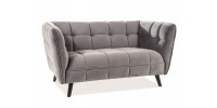 Διθέσιος καναπές Castello 2 142x85x78 βελούδινο γκρι/wenge DIOMMI CASTELLO2V14