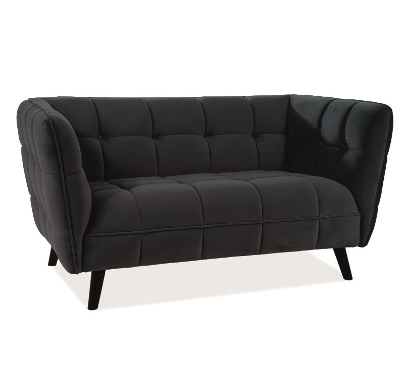 ΚΑΝΑΠΕ CASTELLO 2 VELVET BLACK BLUVEL 19 / WENGE DIOMMI CASTELLO2V19