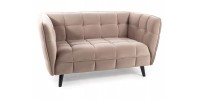 SOFA CASTELLO 2 VELVET C. BEŻ BLUVEL 40 / WENGE