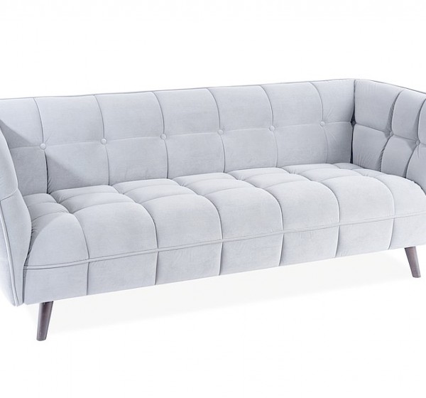 SOFA CASTELLO 3 VELVET J. SZARY BLUVEL 03 / WENGE