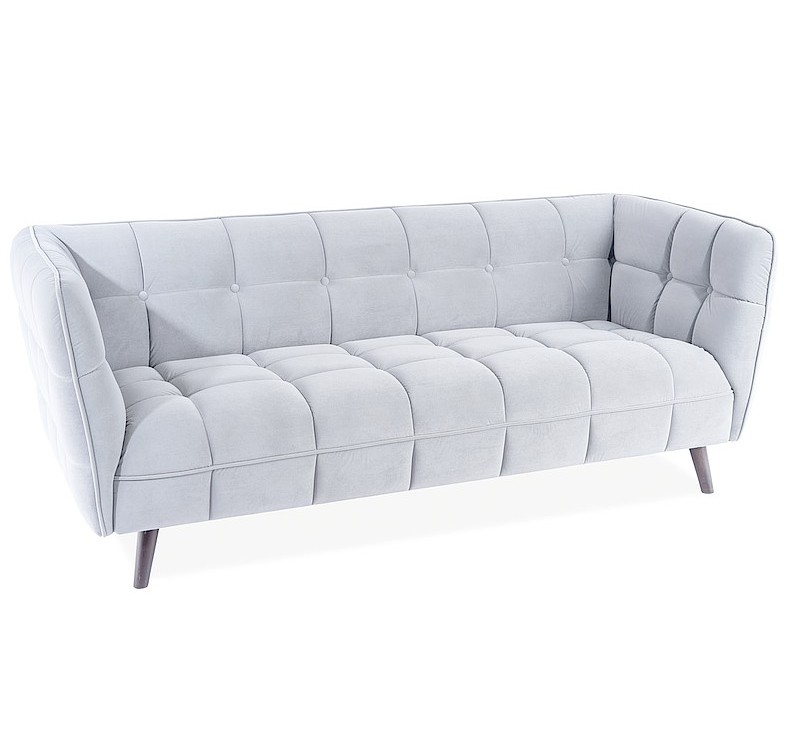 SOFA CASTELLO 3 VELVET J. SZARY BLUVEL 03 / WENGE