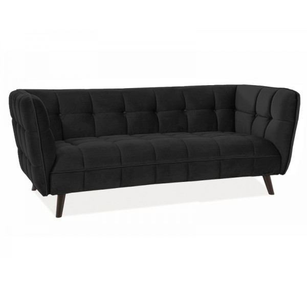 ΚΑΝΑΠΕ CASTELLO 3 VELVET BLACK BLUVEL 19 / WENGE DIOMMI CASTELLO3V19