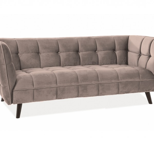 ΚΑΝΑΠΕ CASTELLO 3 VELVET ΜΠΕΖ BLUVEL 28 / WENGE DIOMMI CASTELLO3V28