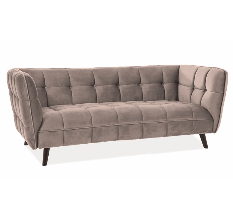 ΚΑΝΑΠΕ CASTELLO 3 VELVET ΜΠΕΖ BLUVEL 28 / WENGE DIOMMI CASTELLO3V28