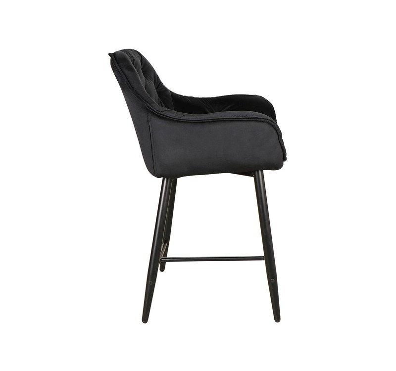 Επενδυμένο σκαμπό μπαρ Cherry H2 56x42x86 μαύρη μεταλλική βάση/μαύρο βελούδοbluvel 19 DIOMMI CHERRYH2CC