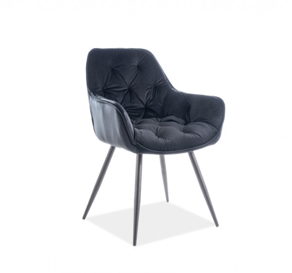 CHERRY VELVET CHAIR ΜΑΥΡΟ ΠΛΑΙΣΙΟ / BLUVEL BLACK 19 DIOMMI CHERRYVCC