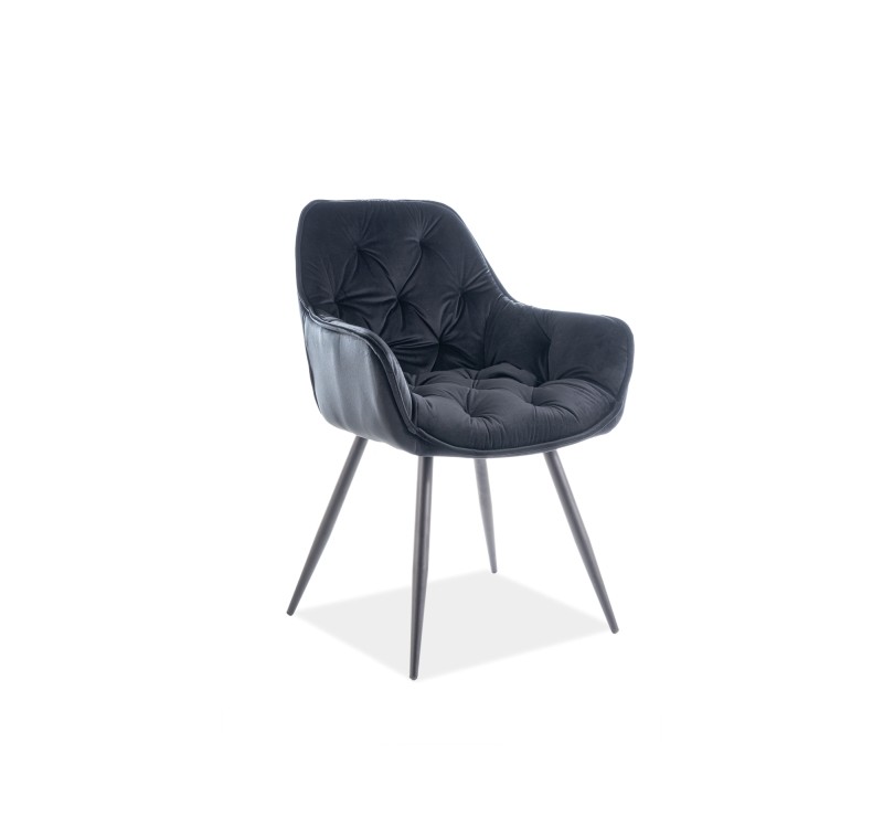 CHERRY VELVET CHAIR ΜΑΥΡΟ ΠΛΑΙΣΙΟ / BLUVEL BLACK 19 DIOMMI CHERRYVCC