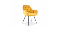 CHERRY VELVET CHAIR ΜΑΥΡΟ ΠΛΑΙΣΙΟ / CURRY BLUVEL 68 DIOMMI CHERRYVCCU