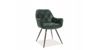 CHERRY VELVET CHAIR ΜΑΥΡΟ ΠΛΑΙΣΙΟ / GREEN BLUVEL78 DIOMMI CHERRYVCZ