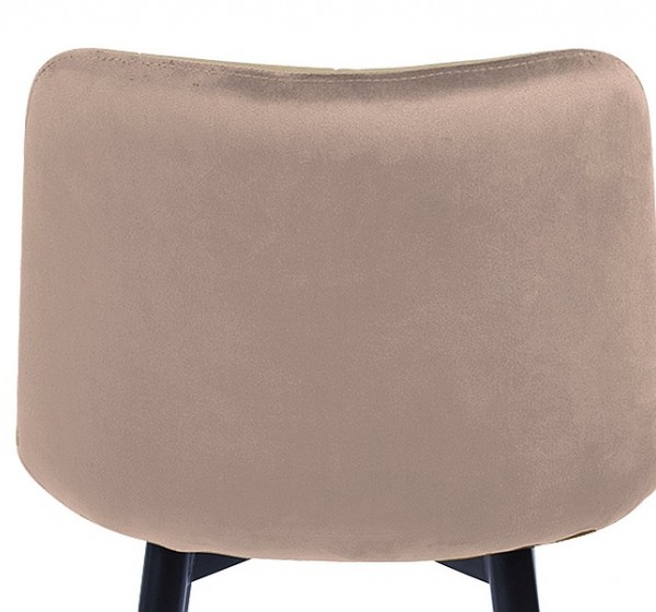 Καρέκλα μπαρ ύφασμιμι Chic H2 45x37x92 μαύρο/μπεζ βελούδο DIOMMI CHICH2VCBE