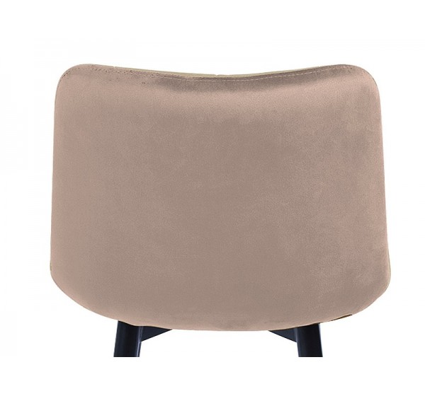 Καρέκλα μπαρ ύφασμιμι Chic H2 45x37x92 μαύρο/μπεζ βελούδο DIOMMI CHICH2VCBE