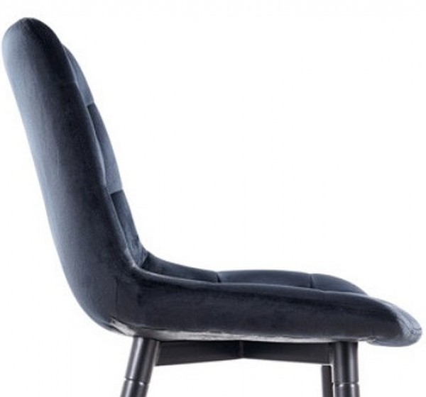 Καρέκλα μπαρ ύφασμιμι Chic H2 45x37x92 μαύρο/μαύρο βελούδο DIOMMI CHICH2VCC