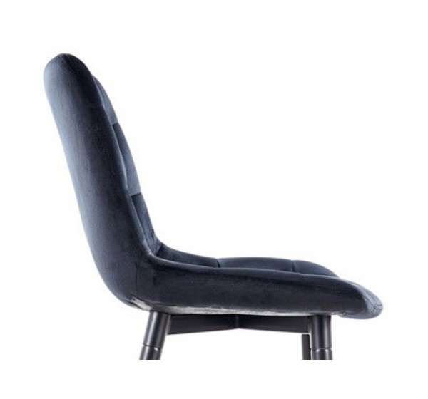 Καρέκλα μπαρ ύφασμιμι Chic H2 45x37x92 μαύρο/μαύρο βελούδο DIOMMI CHICH2VCC