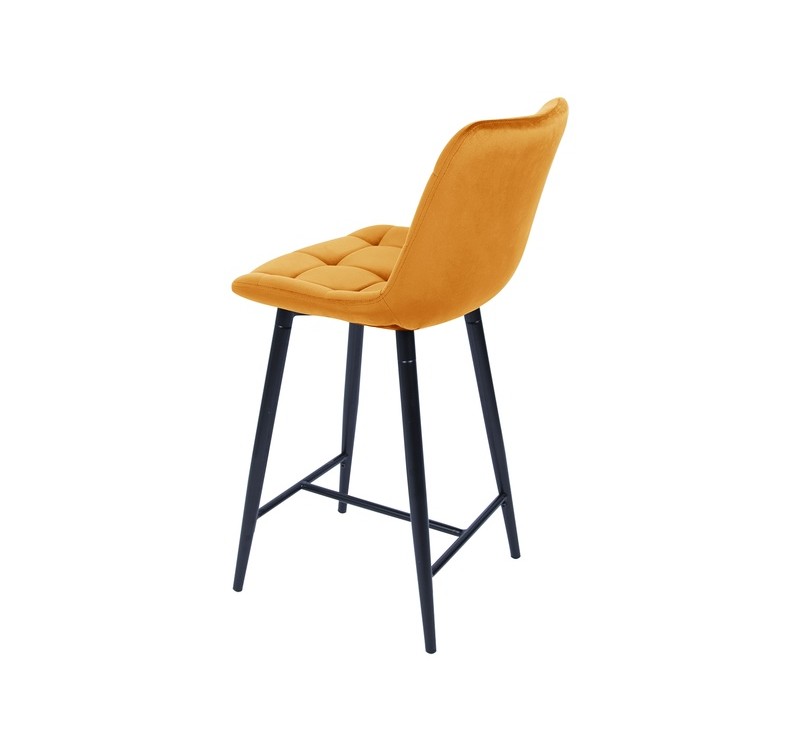 Επενδυμένη καρέκλα ύφασμιμι Chic H2 45x37x92 μαύρο/βελούδινο curry DIOMMI CHICH2VCCU