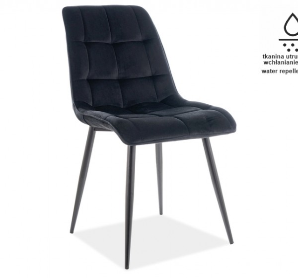 Επενδυμένη καρέκλα ύφασμιμι Chic 50x43x88 μαύρο DIOMMI CHICMVCC