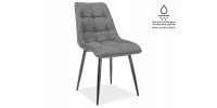 Επενδυμένη καρέκλα ύφασμιμι Chic 50x43x88 μαύρο/γκρι velvet DIOMMI CHICMVCSZ