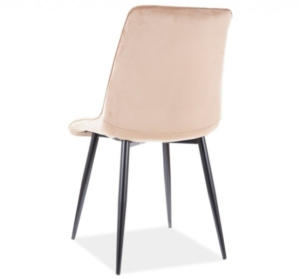 Επενδυμένη καρέκλα ύφασμιμι Chic 50x43x88 μαύρο/μπεζ βελούδο DIOMMI CHICVCBE