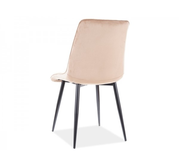 Επενδυμένη καρέκλα ύφασμιμι Chic 50x43x88 μαύρο/μπεζ βελούδο DIOMMI CHICVCBE