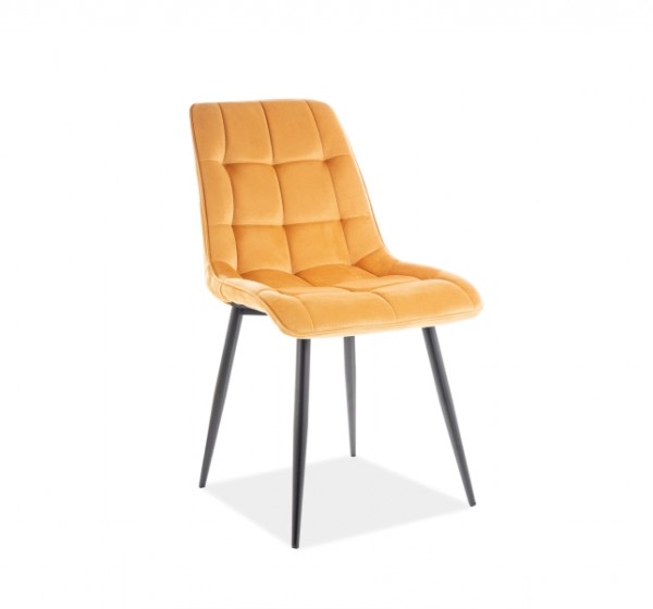 Επενδυμένη καρέκλα Chic 50x43x88 μαύρο/καρί βελούδο DIOMMI CHICVCCU