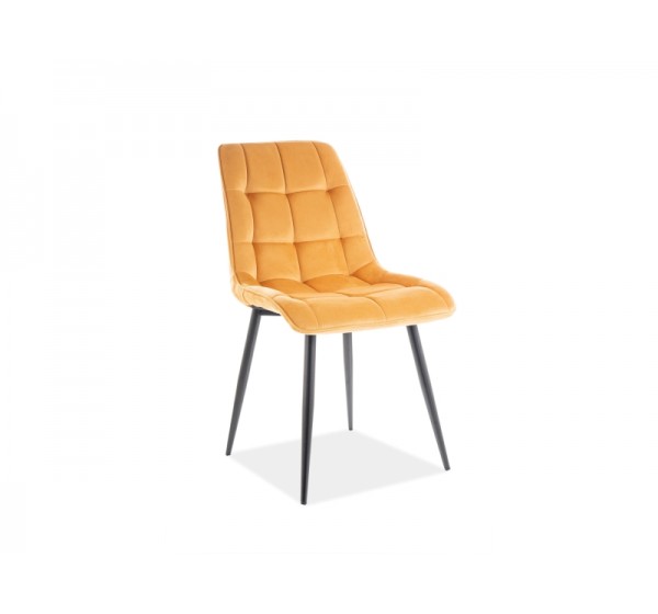 Επενδυμένη καρέκλα Chic 50x43x88 μαύρο/καρί βελούδο DIOMMI CHICVCCU