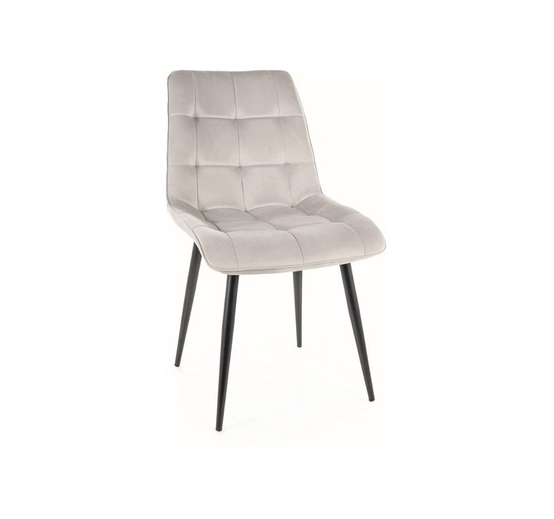 KRZESŁO CHIC VELVET CZARNY STELAŻ / J. SZARY BLUVEL 03