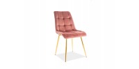 CHIC VELVET CHAIR GOLD FRAME/ ANTIQUE PINK BLUVEL 52 DIOMMI CHICVZLRA