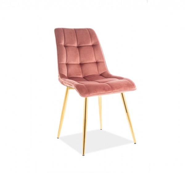 CHIC VELVET CHAIR GOLD FRAME/ ANTIQUE PINK BLUVEL 52 DIOMMI CHICVZLRA