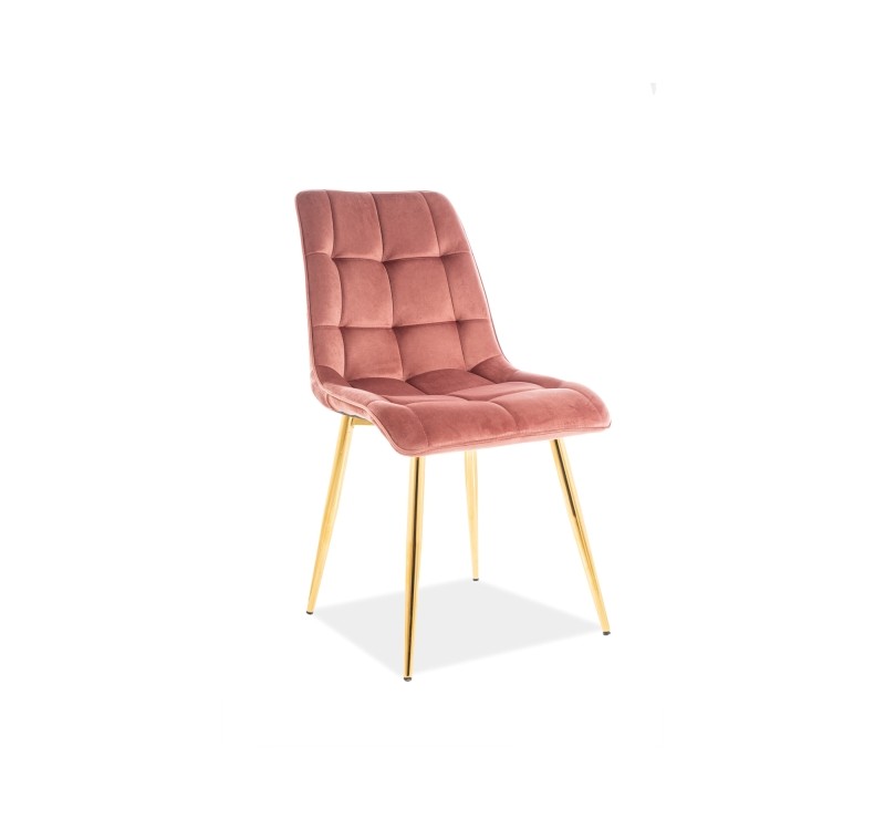 CHIC VELVET CHAIR GOLD FRAME/ ANTIQUE PINK BLUVEL 52 DIOMMI CHICVZLRA