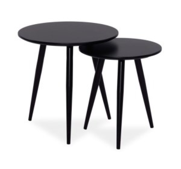 Σετ τραπεζιού Cleo 50x50x50 μαύρος μεταλλικός σκελετός/MDF DIOMMI CLEOSCZ