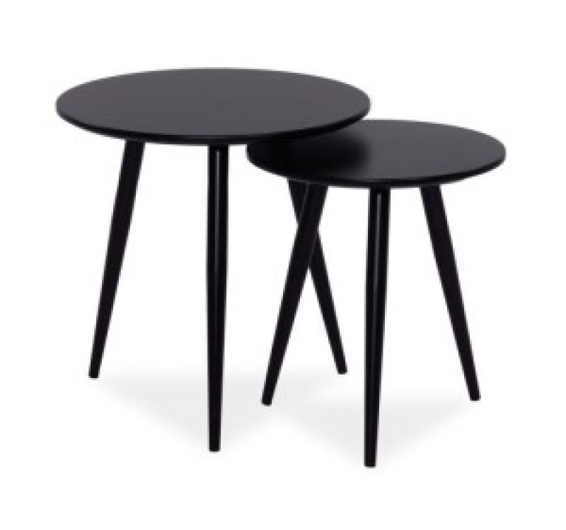 Σετ τραπεζιού Cleo 50x50x50 μαύρος μεταλλικός σκελετός/MDF DIOMMI CLEOSCZ