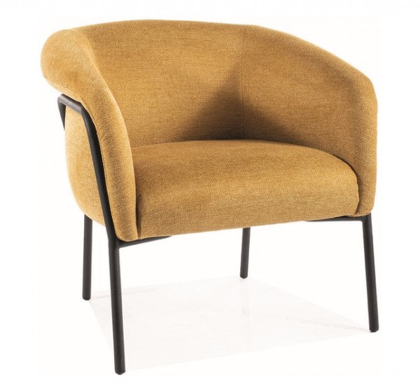 FOTEL CLOVER BREGO CZARNY STELAŻ/ CURRY 68