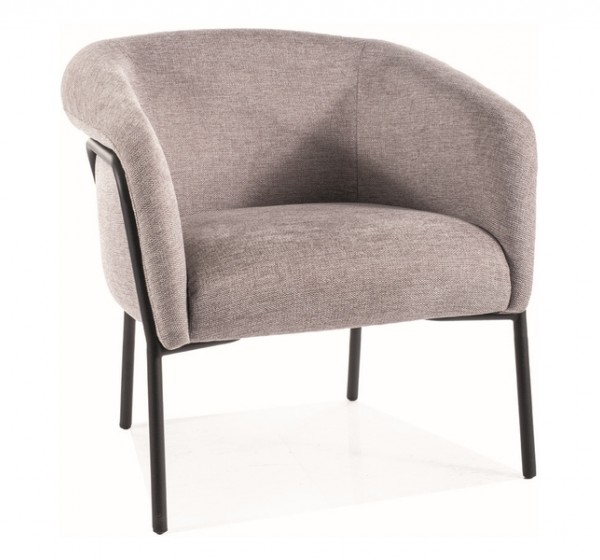 FOTEL CLOVER BREGO CZARNY STELAŻ/ SZARY 07