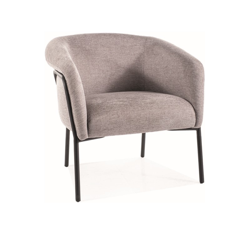 FOTEL CLOVER BREGO CZARNY STELAŻ/ SZARY 07