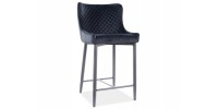 Επενδυμένο σκαμπό μπαρ Colin B H2 48x42x88 μεταλλική μαύρη βάση/μαύρο βελούδο bluvel 19 DIOMMI COLINBH2VCC