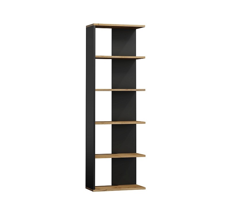 ΓΩΝΙΑΚΗ ΒΙΒΛΙΟΘΗΚΗ WOTAN OAK + BLACK 170X60 DIOMMI CORNERDWC