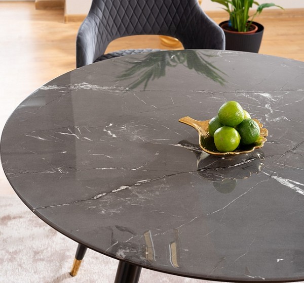 ΤΡΑΠΕΖΙ CYRIL II ΜΑΥΡΗ ΠΕΤΡΑ ΕΦΕ / ΜΑΥΡΟ / ΧΡΥΣΟ ΠΛΑΙΣΙΟ FI100 DIOMMI CYRYLCCFI100