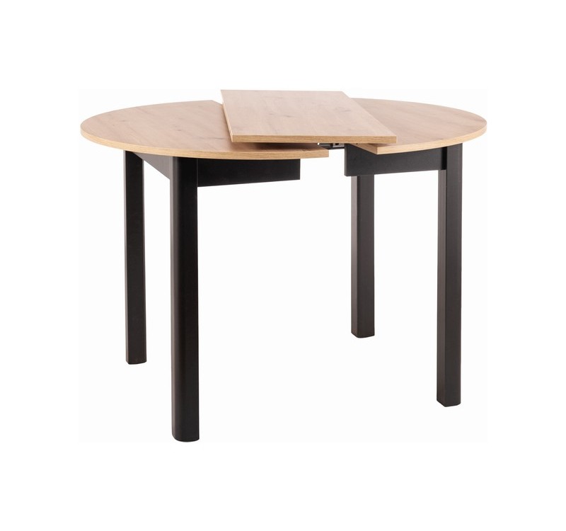 DANTE TABLE ARTISAN OAK / BLACK MATT FI 102 (102-142) DIOMMI DANTEDACMFI102