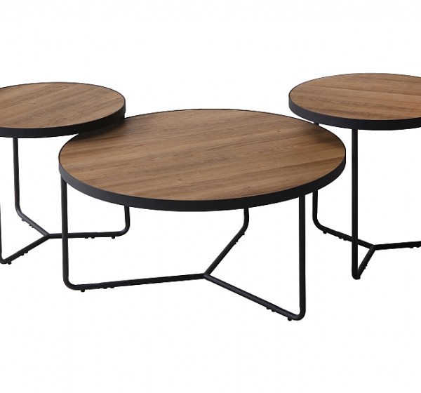 ΤΡΑΠΕΖΙ DEMETER II ΚΑΡΥΔΙΑ / ΜΑΥΡΟ (ΣΕΤ) DIOMMI DEMETERORC