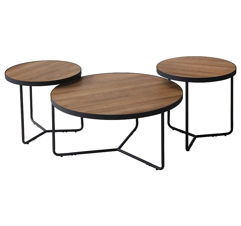 ΤΡΑΠΕΖΙ DEMETER II ΚΑΡΥΔΙΑ / ΜΑΥΡΟ (ΣΕΤ) DIOMMI DEMETERORC