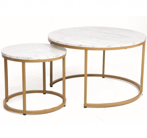 ŁAWA DION BIAŁY EFEKT MARMURU/ZŁOTY (ZESTAW)