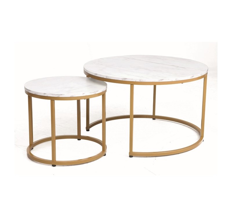 ŁAWA DION BIAŁY EFEKT MARMURU/ZŁOTY (ZESTAW)