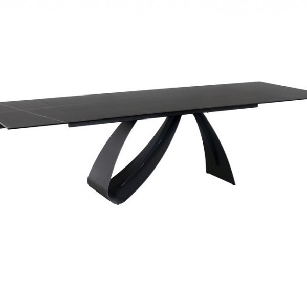 STÓŁ DIUNA CERAMIC CZARNY SAHARA NOIR/CZARNY MAT (160-240)X90